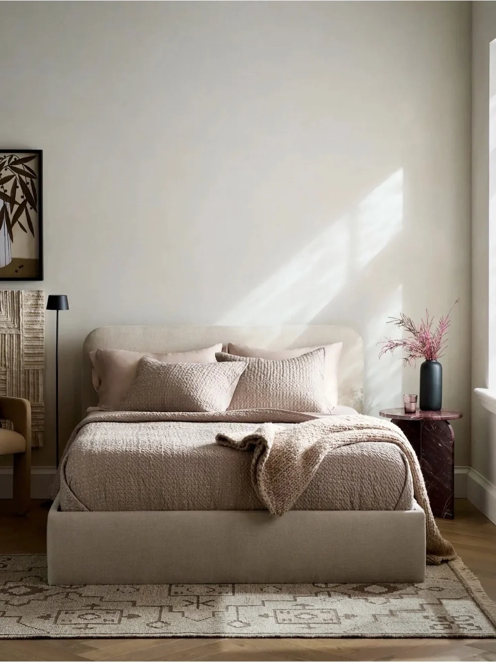 Quince Organic Cotton Hand Stitched Quilt in Stone King/Cal King 855